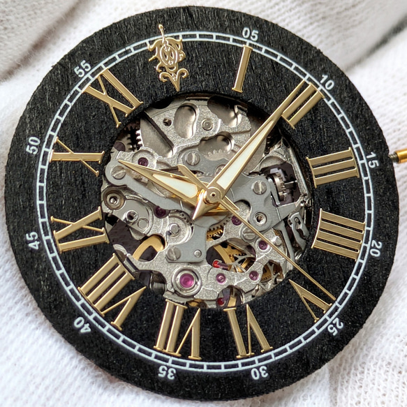 【木製腕時計】EINBAND Frieden Ebony Wood エボニーウッド 自動巻き木製腕時計 40mm 13枚目の画像