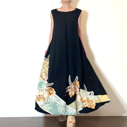 着物リメイク 留袖 フレアワンピース ワンピース komomo 通販｜Creema  