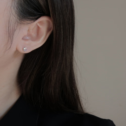 925純銀 月光石 六邊形 包邊鑲 轉珠 鎖珠 耳環 耳夾  免費送禮包裝 第9張的照片