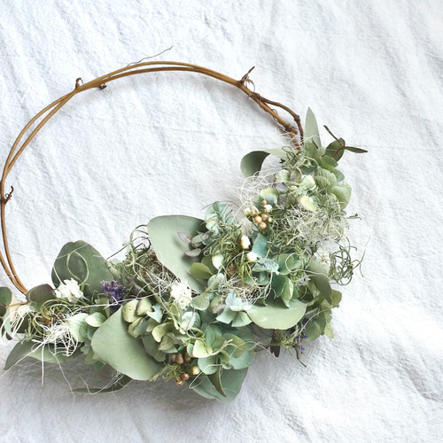 アジサイのハーフリース ドライフラワー ドライフラワー wildswag 通販