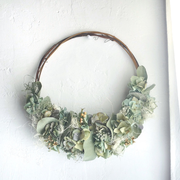 アジサイのハーフリース あじさいのハーフリース | iichi 日々の暮らしを心地よくする