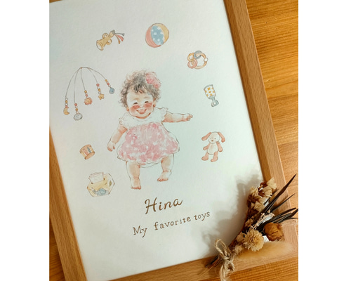 なーちゃん 似顔絵 ギフト制作 似顔絵師ぴんくぶた | 写真をメールで送ることさえできれば 全国