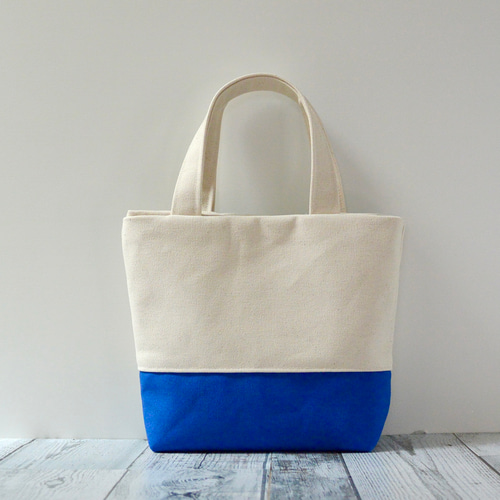 美しい透け感ブルーのインド刺繍トートバッグ【Sサイズ】 トートバッグ