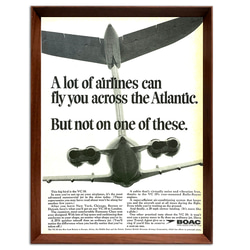 BOAC 1960年代 アメリカ 雑誌 ヴィンテージ 広告 額付 ポスター 3枚目の画像