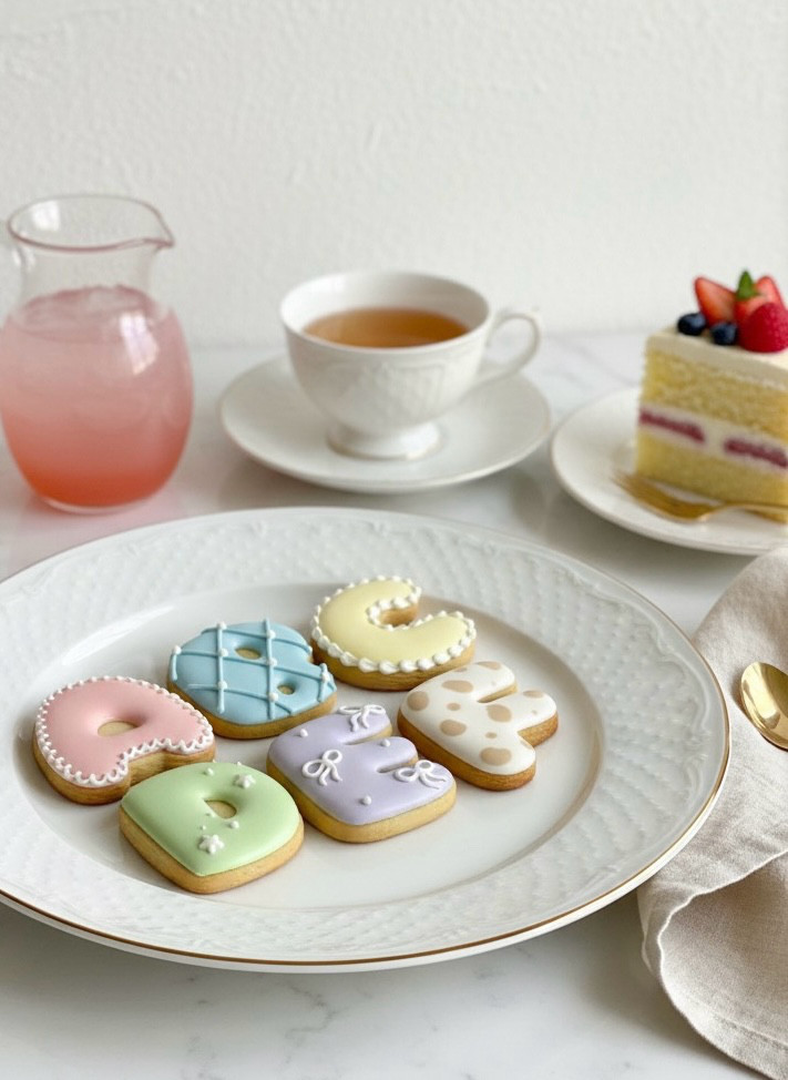 色や装飾を自由に選べる♡お名前アルファベットアイシングクッキー①