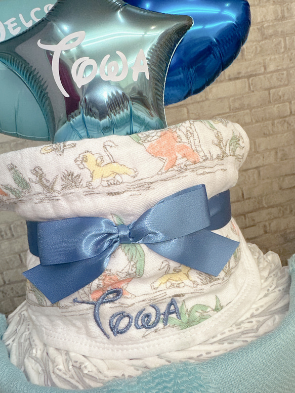 Disneyブルーのおむつケーキ 5枚目の画像