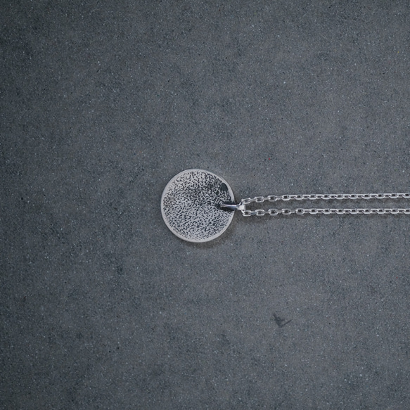 クラック コイン ネックレス シルバー925 メンズ ユニセックス 5枚目の画像