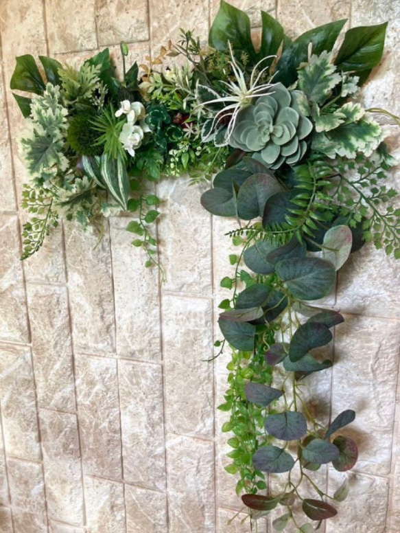 光触媒　人工観葉植物　ウォールグリーン　フェイクグリーン　壁掛け405 5枚目の画像