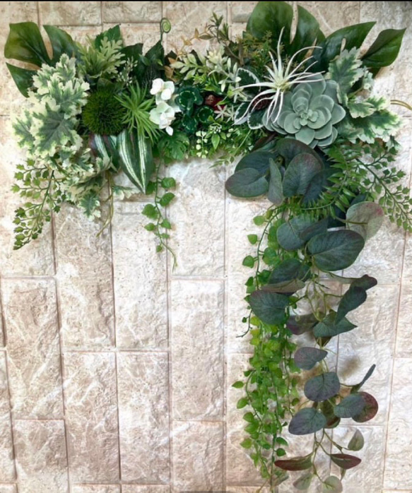 光触媒　人工観葉植物　ウォールグリーン　フェイクグリーン　壁掛け405 3枚目の画像