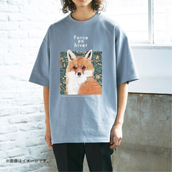 厚みのあるBIGシルエットTシャツ「FOX」/送料無料 1枚目の画像