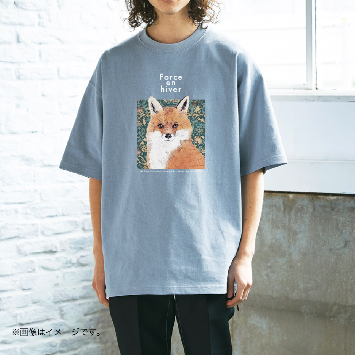 厚みのあるBIGシルエットTシャツ「FOX」/送料無料