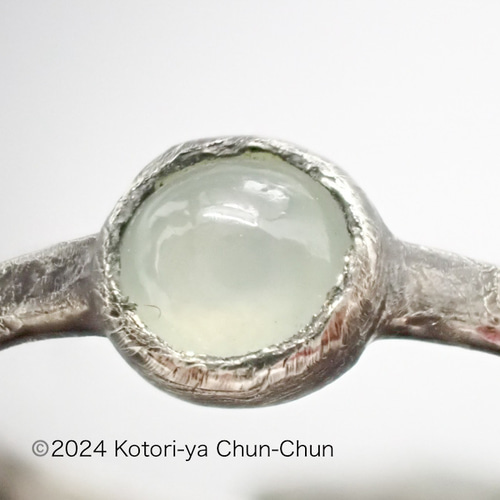 氷のような翡翠？！】氷翡翠・シルバーリング【氷玉】 指輪・リング