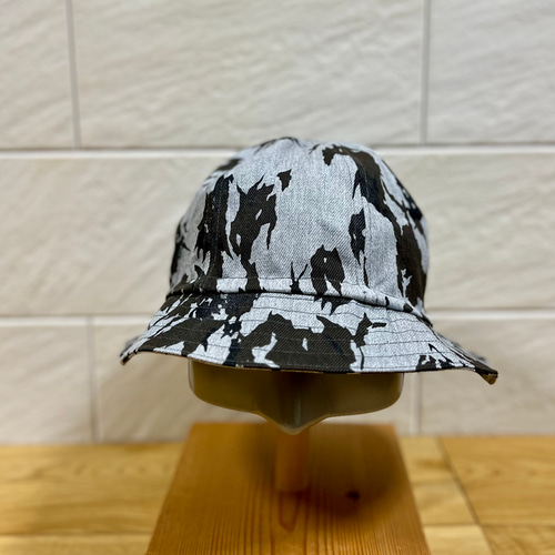 岡山デニム迷彩柄☆12oz☆グレーデニム☆バケットハット☆帽子☆ユニ