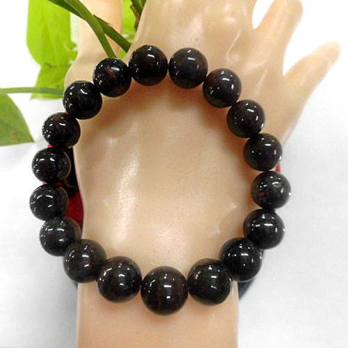 天然石 スギライト10.8～11.2mm玉ブレスレット 内周：約18.5cm