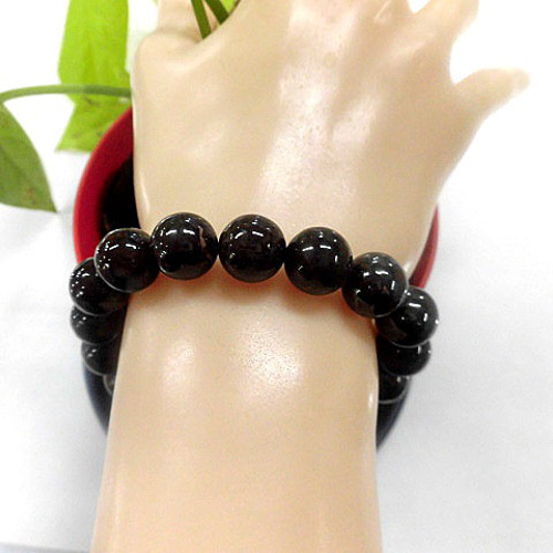 天然石 スギライト10.8～11.2mm玉ブレスレット 内周：約18.5cm