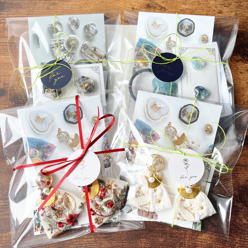 ボタニカルフラワーレジンヘアゴム&バンスクリップ２点セット ボタニカルフラワーレジンヘアゴム&バンスクリップ2点セット