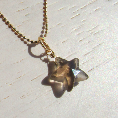 R. Alagan スモーキークォーツ ネックレス スモーキークォーツ ネックレス 14kgf トップ 星 スター