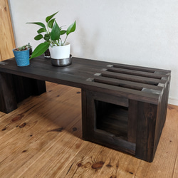 ハンドメイド　木製スリムベンチ ハーフサイズバージョン 盆栽 紅葉 | ペーパーナノ® | Kawada Official Original Brand Site