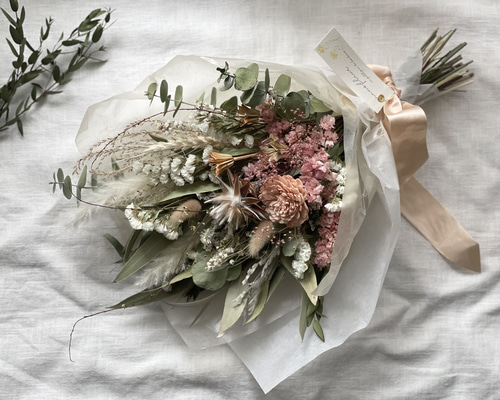 スターチスのナチュラルスワッグ】ドライフラワー スワッグ ブーケ