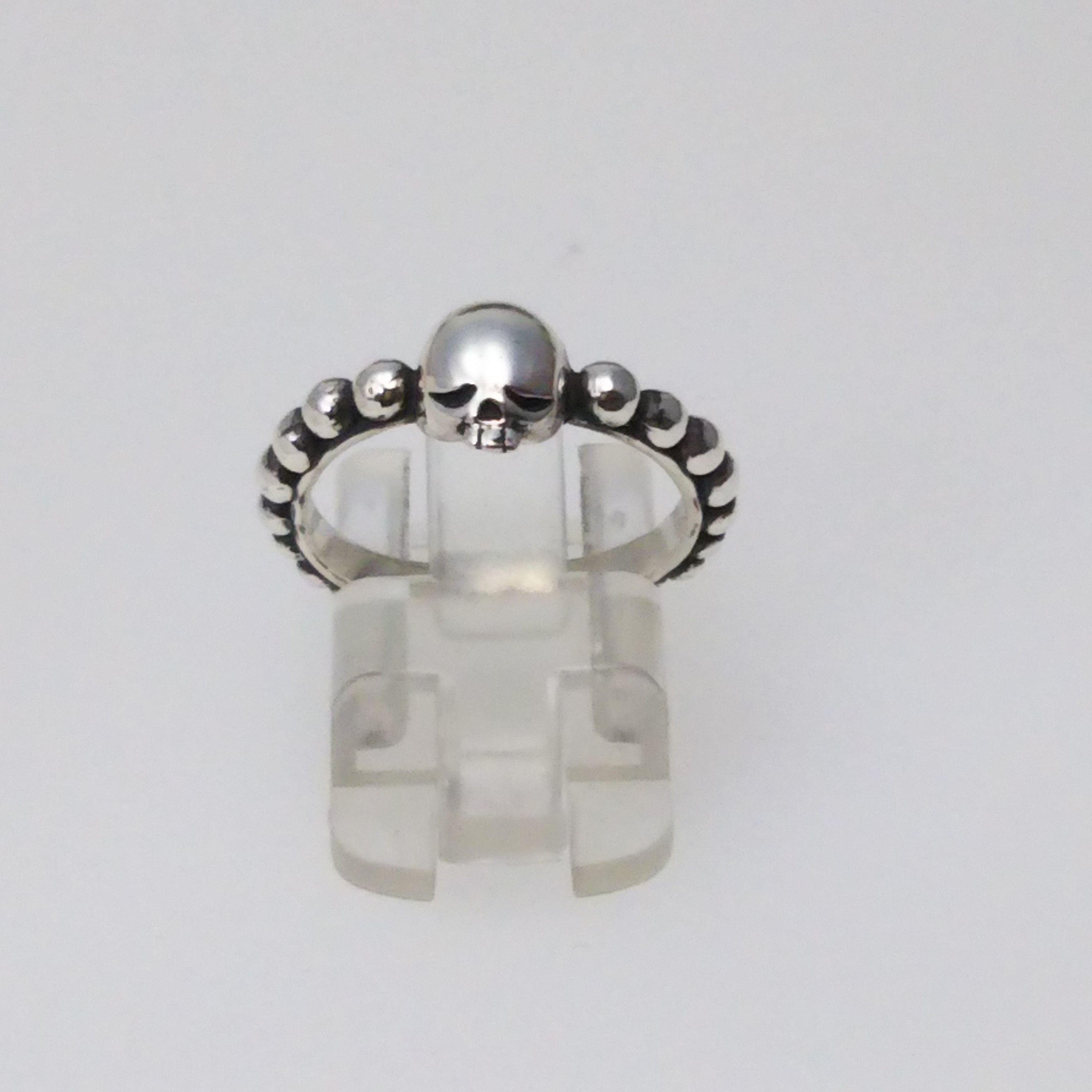 シルバーリング　13号　球スカル