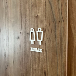 ルームサイン プレート トイレ ステッカータイプ おしゃれ インテリア 新生活 トイレサイン トイレマーク 5枚目の画像