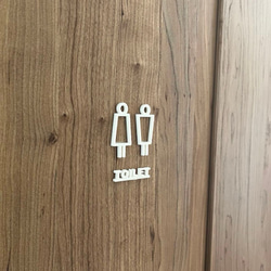 ルームサイン プレート トイレ ステッカータイプ おしゃれ インテリア 新生活 トイレサイン トイレマーク 6枚目の画像