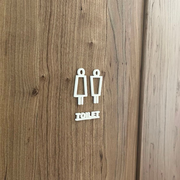 ルームサイン プレート トイレ ステッカータイプ おしゃれ インテリア 新生活 トイレサイン トイレマーク 6枚目の画像