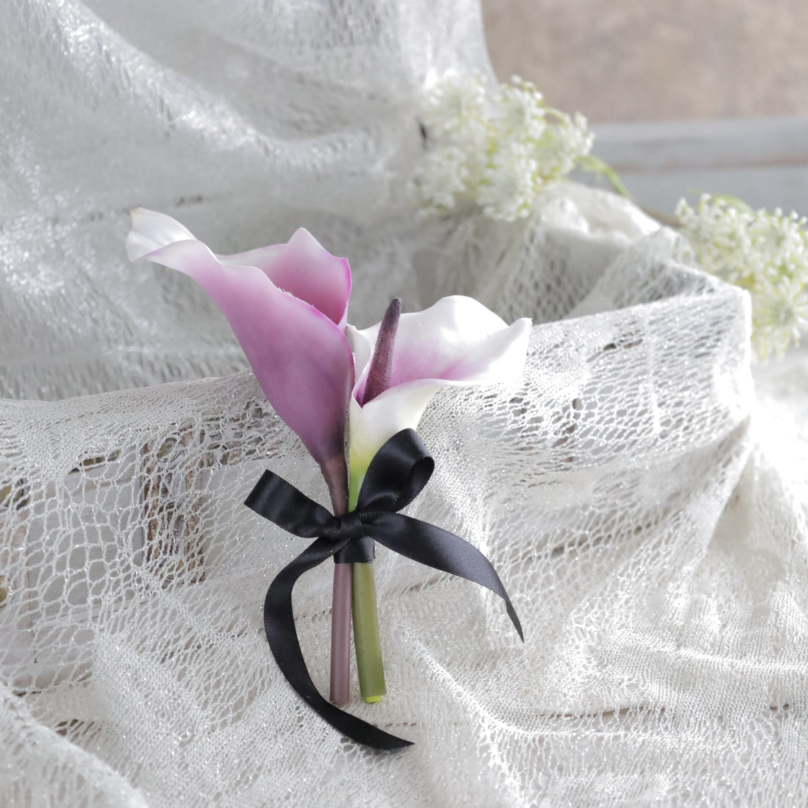 【個性が光るキューピッドブーケ】おしゃれ ウエディングブーケ 前撮り カラードレス カラー シンビジウム