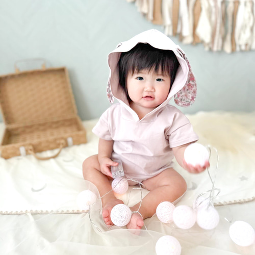 ロンパース 帽子 靴下 うさ耳 ベビー服 赤ちゃん 新生児 女の子