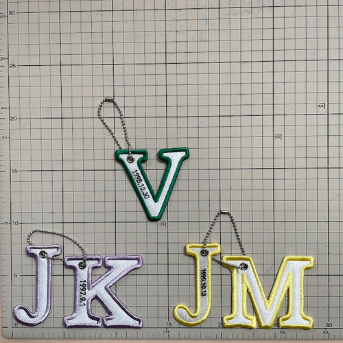イニシャルキーホルダー 2文字セット 推し活に♪ キーホルダー