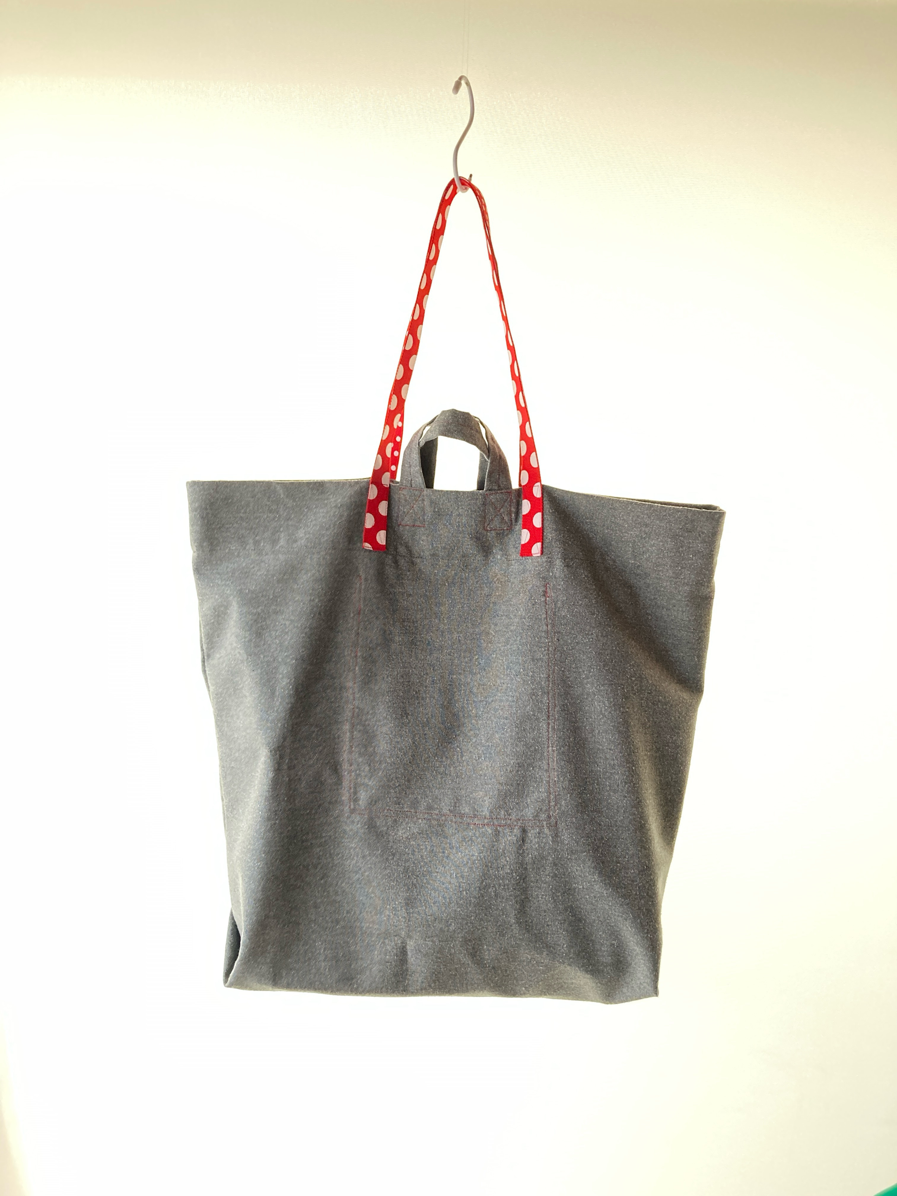 ビックトート＆マルシェバック　水玉ドットRed