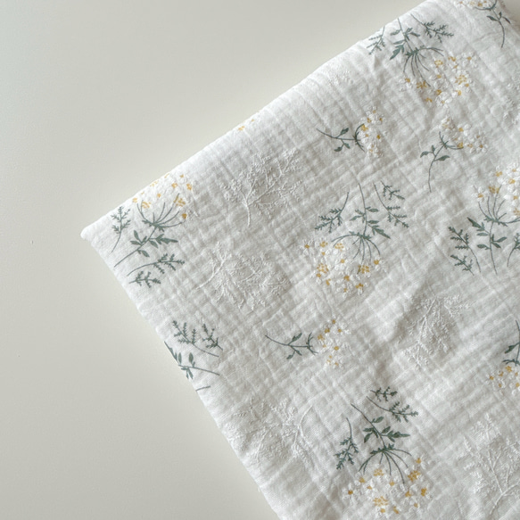 オーダー用　合わせ生地　Wガーゼ　見本 MY mama ダブルガーゼ 生地 ぽこぽこ 無地 幅広 約136cm幅 綿100