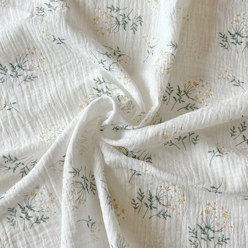 オーダー用　合わせ生地　Wガーゼ　見本 オーダー用 合わせ生地 Wガーゼ 見本 Wガーゼプリント フラワー