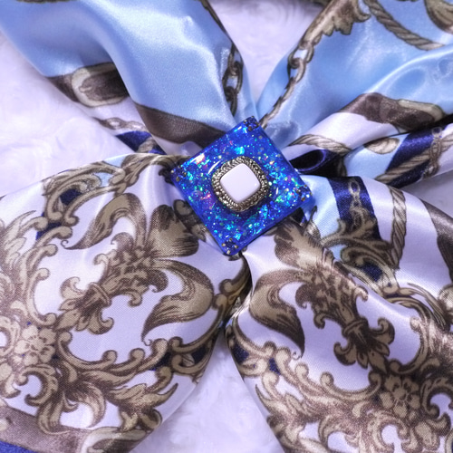 ブルー ＊ スカーフ留め 《 スカーフクリップ 》 その他アクセサリー