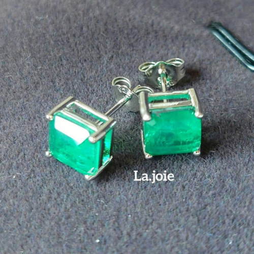 【MEJURI】新作★ サファイア エメラルドカットスタッド ピアス K18 誕生石×ダイヤモンド スタッドピアス （9月：サファイア