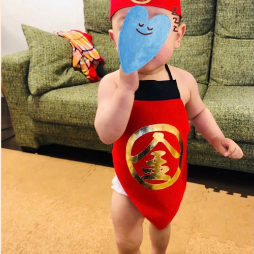 金太郎【大】前掛け&ハチマキセット 子供服 アオバ 通販 17621680