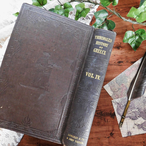 ゜+ 1847年 古代ギリシャの歴史書 英国 古代文明 アンティークブック