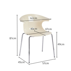 つやつや クリア 透明 ダイニング 椅子 シンプル モダン アクリル 北欧 キャスターなし おしゃれ ch-1014 19枚目の画像