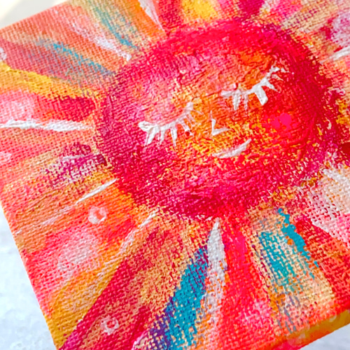 デジタル'85 / 抽象画 キャンバス 額セット 44×32㎝ 原画1点のみ 原画】抽象画 紫陽花 約18cm角 キャンバス 送料無料 絵画 La