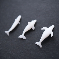 3Dフィギュア 模型 レジン封入パーツ クジラ 3個セット 2枚目の画像