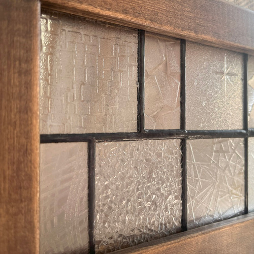 ステンドグラスパネル【カラフルモザイクパネル】ビンテージ　昭和レトロバンドメイド ステンドグラスパネル【カラフルモザイクパネル】ビンテージ