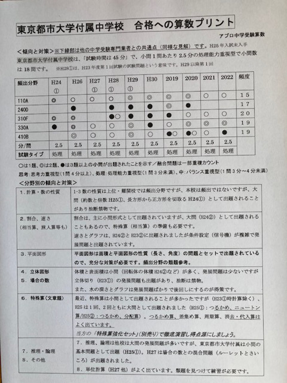 東京都市大学付属中学校　2025年新合格への算数と分析理科プリント 5枚目の画像