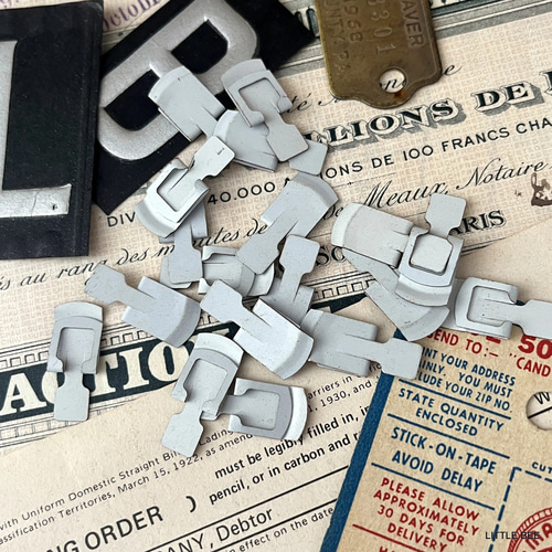 285・ヴィンテージ ラベルクリップ ホワイト10個 インデックス