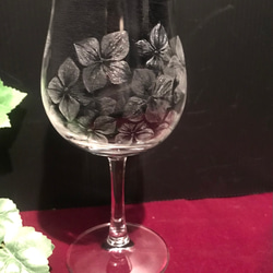 紫陽花のグラス〜手彫りガラス〜 12枚目の画像