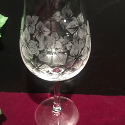 紫陽花のグラス〜手彫りガラス〜 3枚目の画像