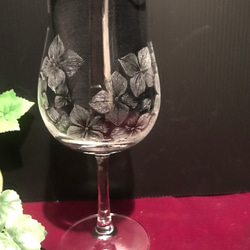 紫陽花のグラス〜手彫りガラス〜 15枚目の画像