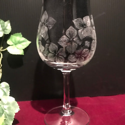 紫陽花のグラス〜手彫りガラス〜 10枚目の画像