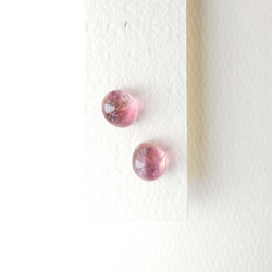 ガラスのひと粒ピアス　【桜貝】　サージカルステンレス　ピンク　桜　涼しげ 10枚目の画像