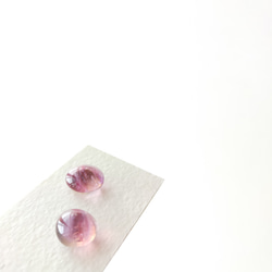 ガラスのひと粒ピアス　【桜貝】　サージカルステンレス　ピンク　桜　涼しげ 4枚目の画像
