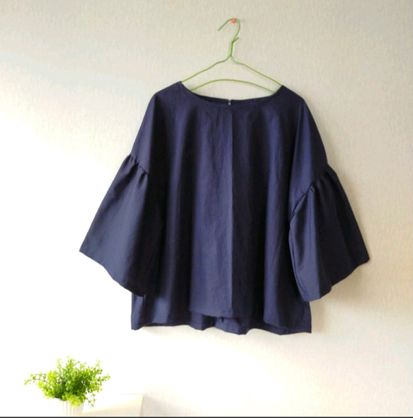 Spring cottonフリル袖ブラウス ✨選べる34色✨ ナチュラル   made in japan 9枚目の画像